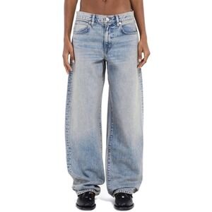 VIAVIA Jeans Size 29 Blue The Low Baggy Jean Denim Hippie Italy Medium Wash